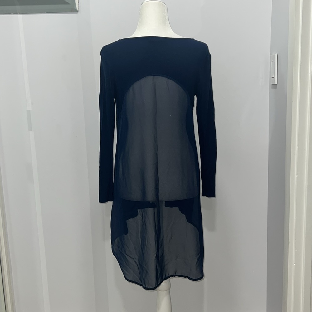 Hi-Low Sheer Back Tunic